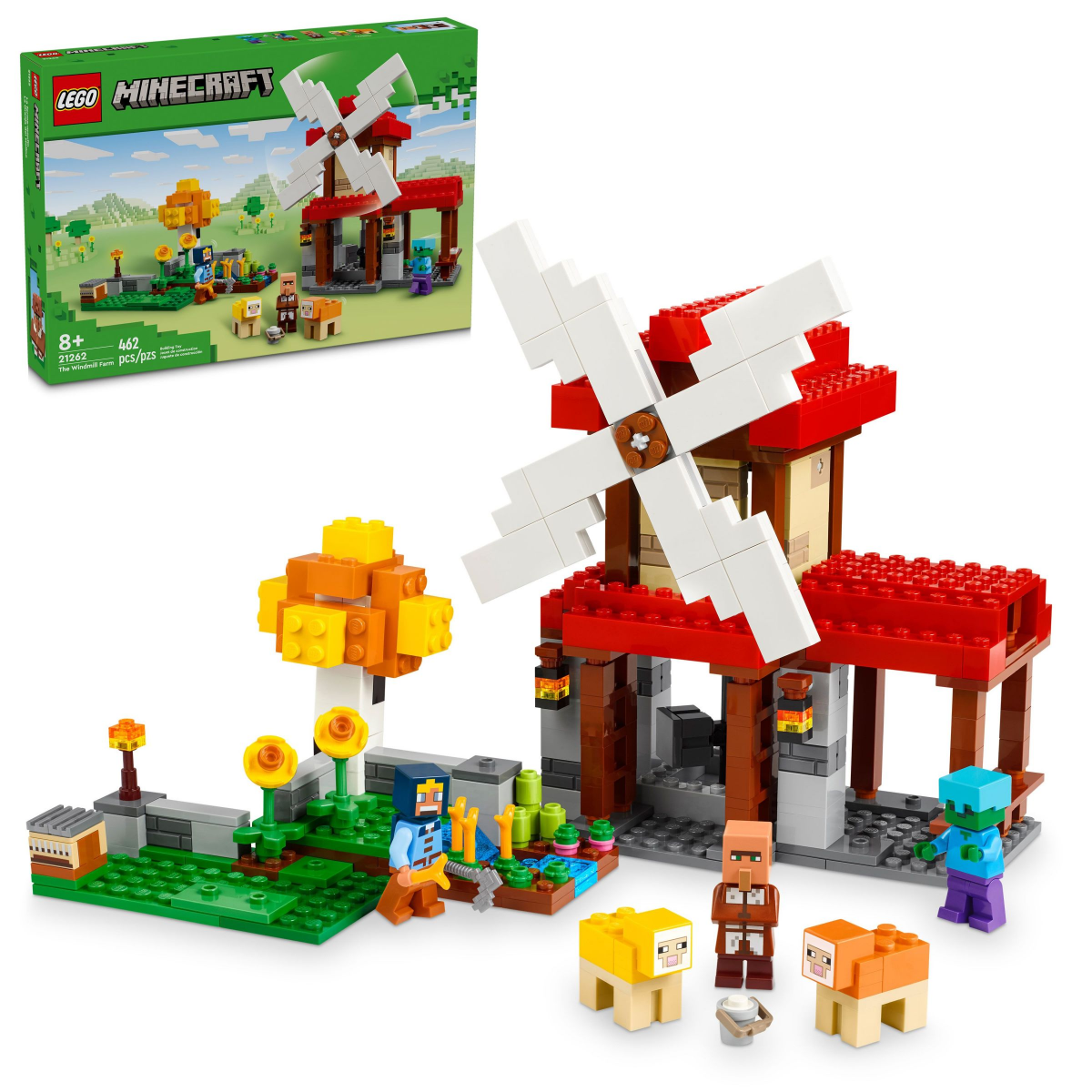 slide 1 of 4, LEGO Minecraft The Windmill Farm Buildable Video Game Toy 21262, 1 ct