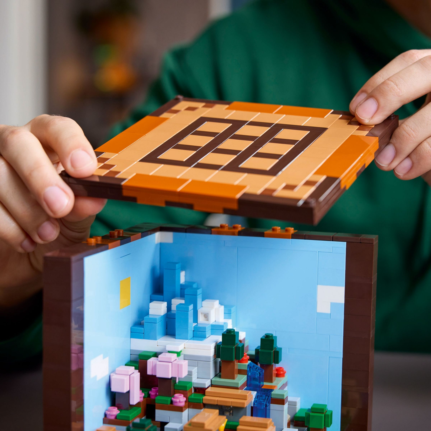 slide 3 of 6, LEGO Minecraft The Crafting Table Build and Display Set for Adults 21265, 1 ct