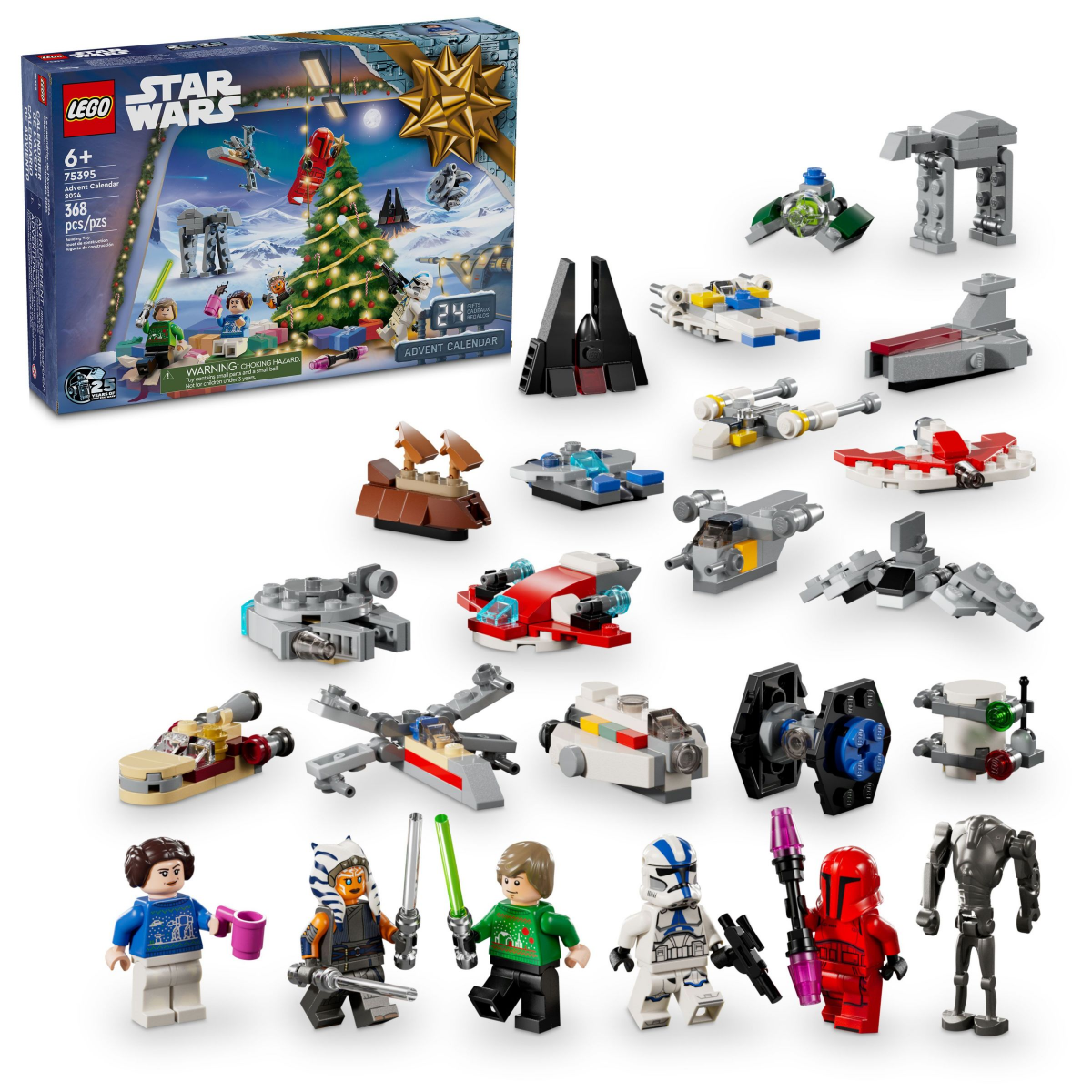slide 1 of 21, LEGO Star Wars 2024 Advent Calendar for Kids, Building Toy 75395, 1 ct