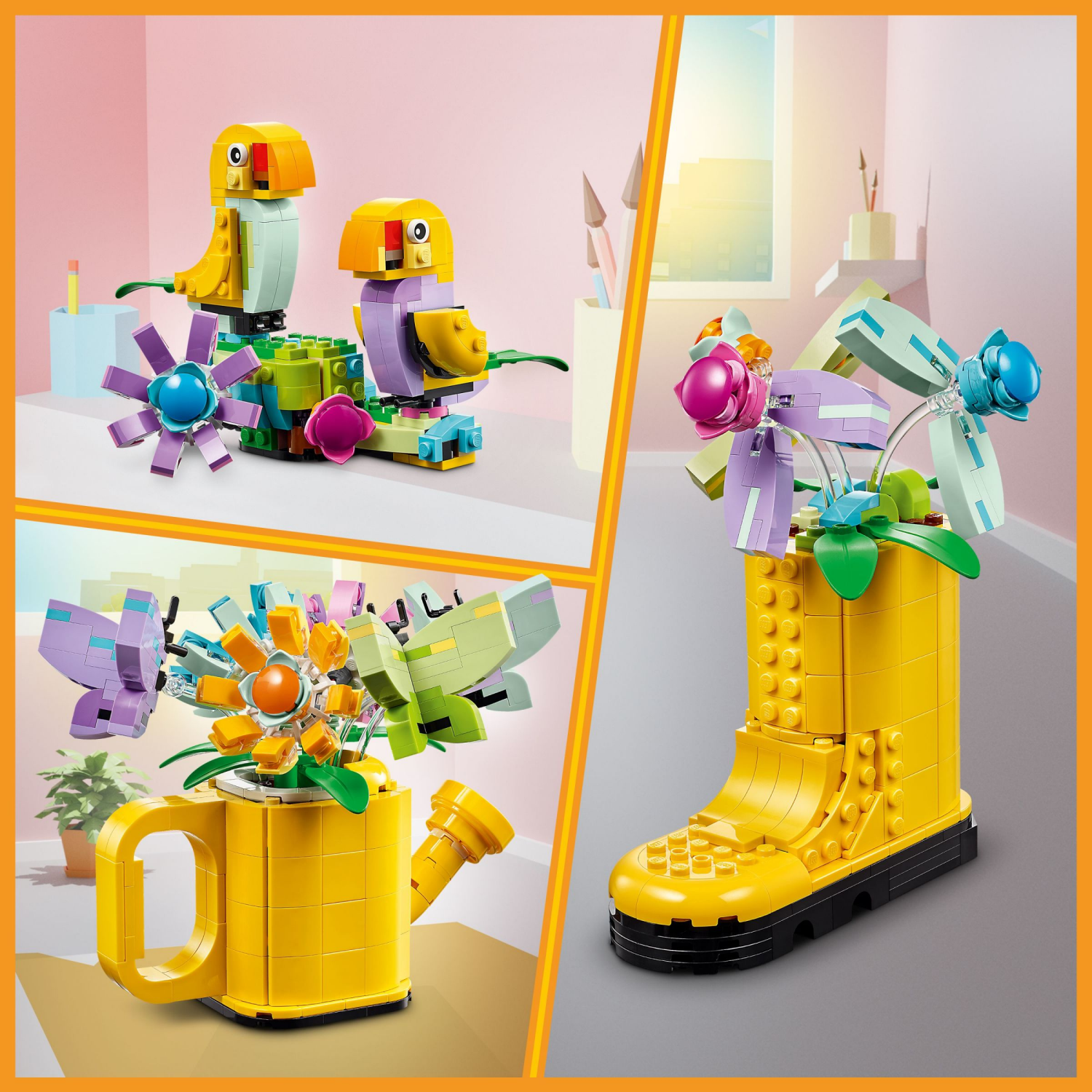 slide 2 of 6, LEGO Creator 3-in-1 Flowers in Watering Can Set, 1 ct