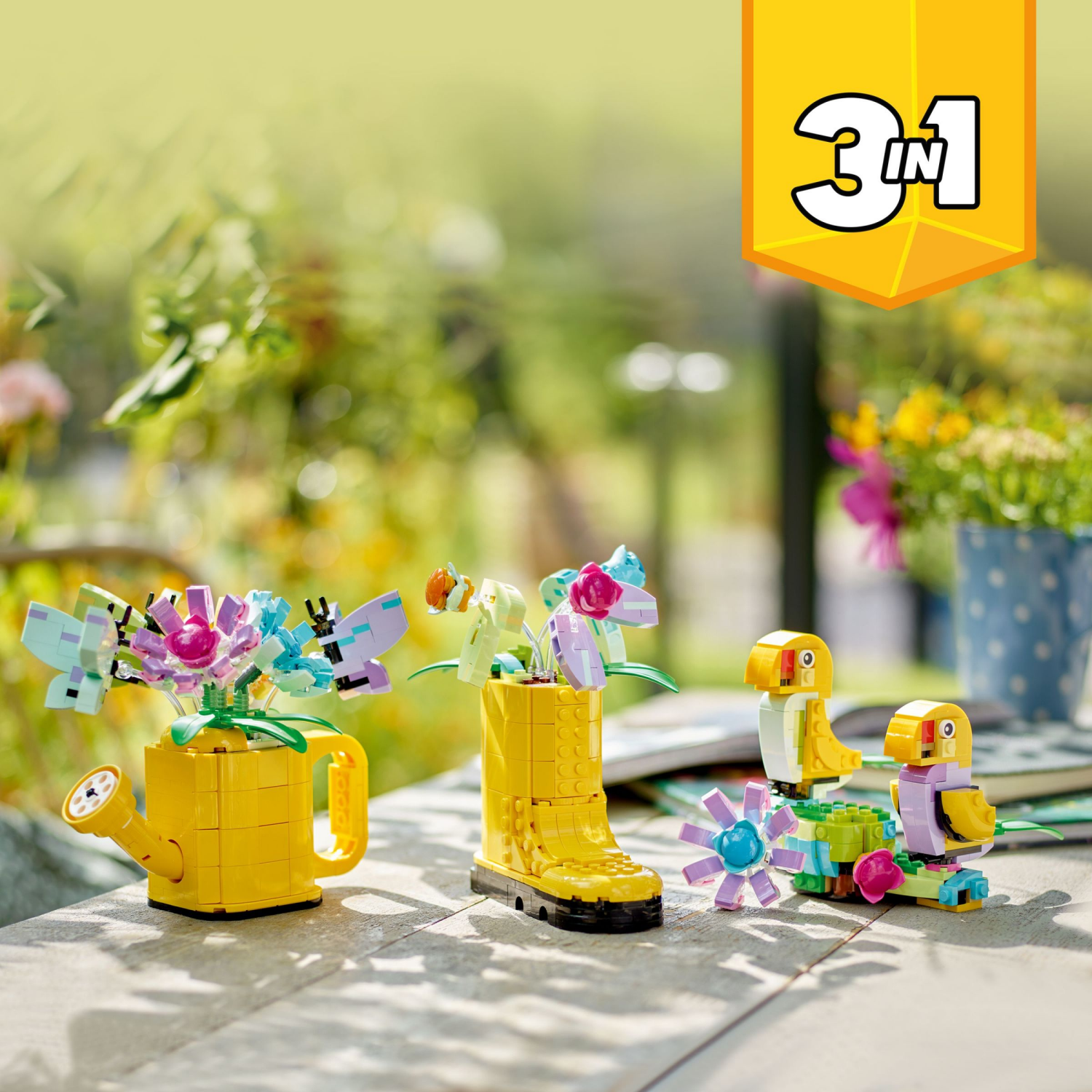 slide 5 of 6, LEGO Creator 3-in-1 Flowers in Watering Can Set, 1 ct