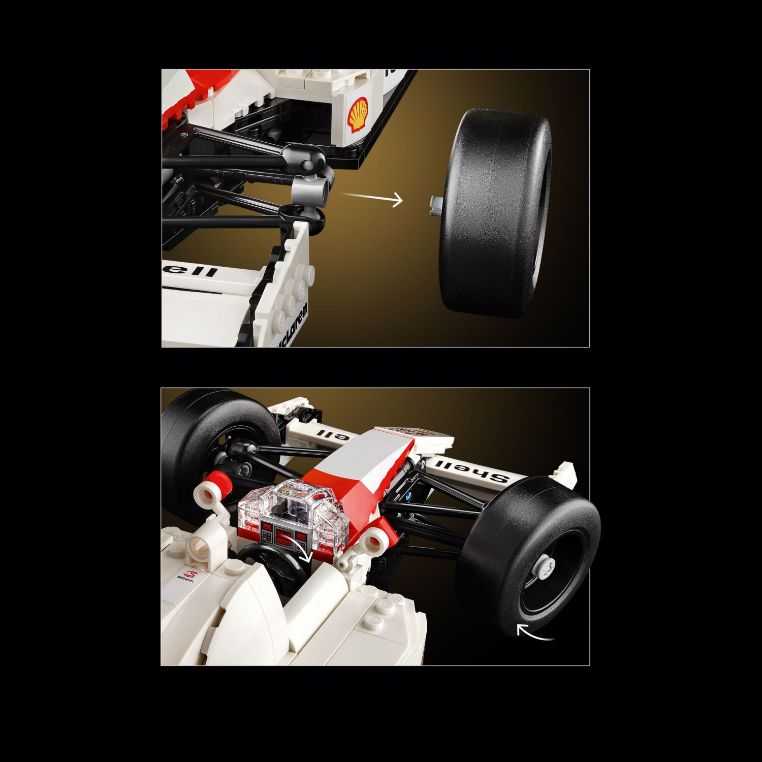 slide 3 of 6, LEGO® McLaren MP4/4 & Ayrton Senna 10330 Building Set, 693 ct