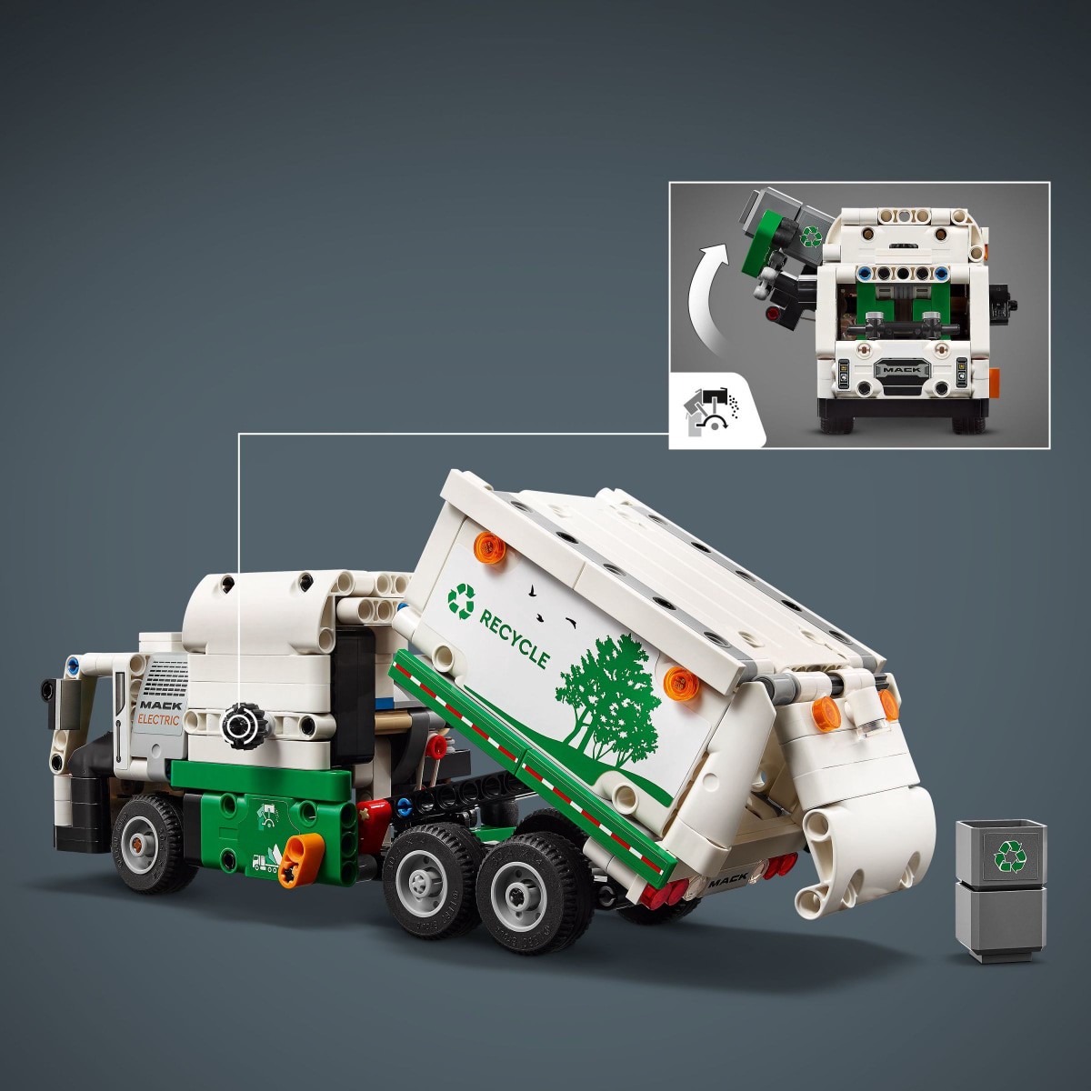 slide 18 of 21, LEGO Technic Mack LR Electric Garbage Truck Toy for Kids 42167, 1 ct