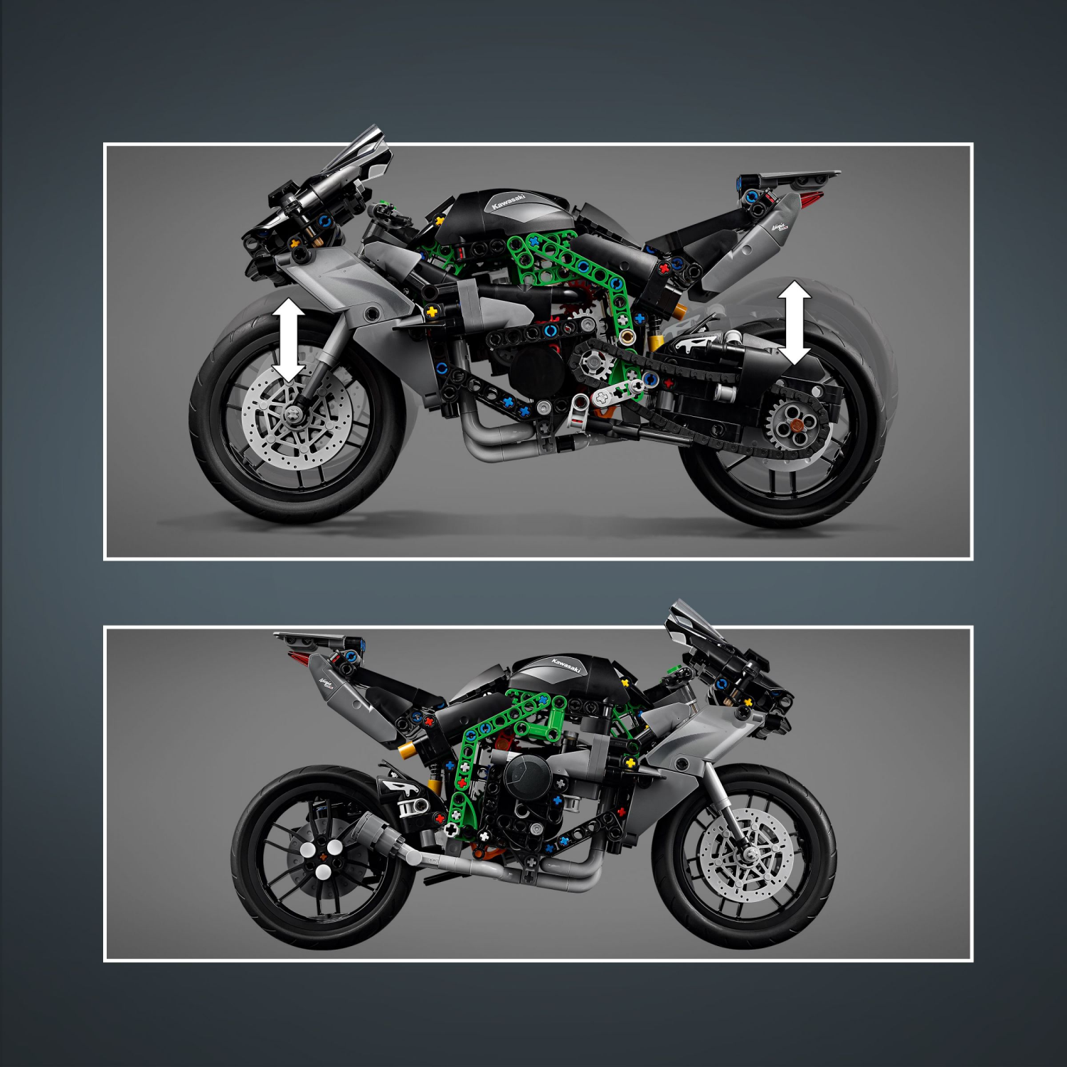 slide 2 of 4, LEGO Technic Kawasaki Ninja H2R Motorcycle Toy, Kids Room Décor, 42170, 1 ct