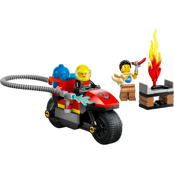slide 2 of 21, LEGO City Fire Rescue Motorcycle Toy Building Set 60410, 1 ct