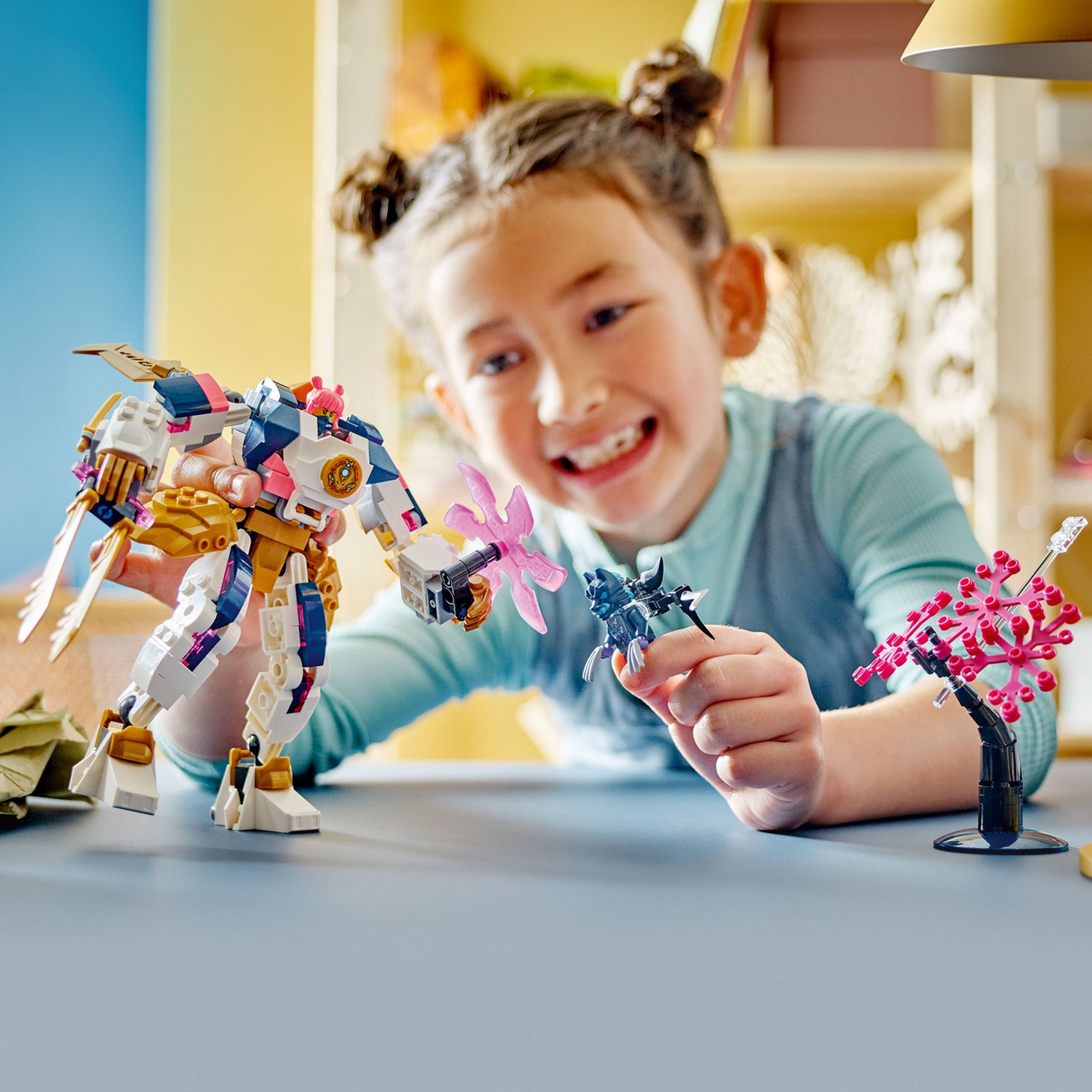 slide 5 of 6, LEGO NINJAGO Soras Elemental Tech Mech Action Figure 71807, 1 ct