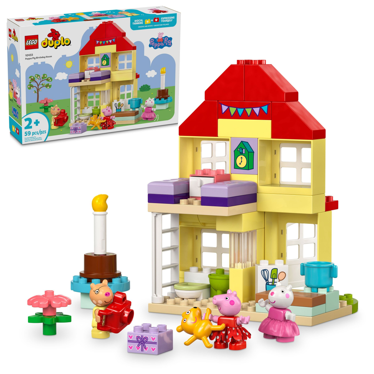 slide 1 of 4, LEGO DUPLO Peppa Pig Birthday House Toddler Toy 10433, 1 ct