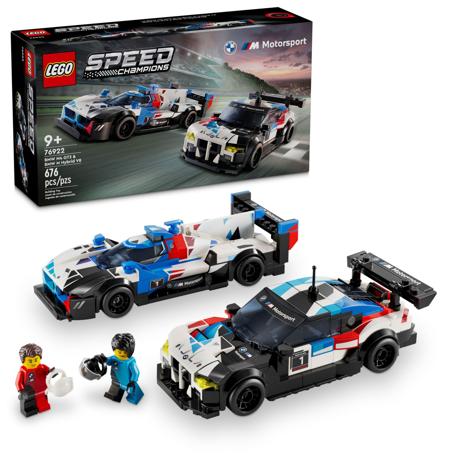 slide 1 of 6, LEGO Speed Champions BMW M4 GT3 & BMW M Hybrid V8 Race Cars 76922, 1 ct