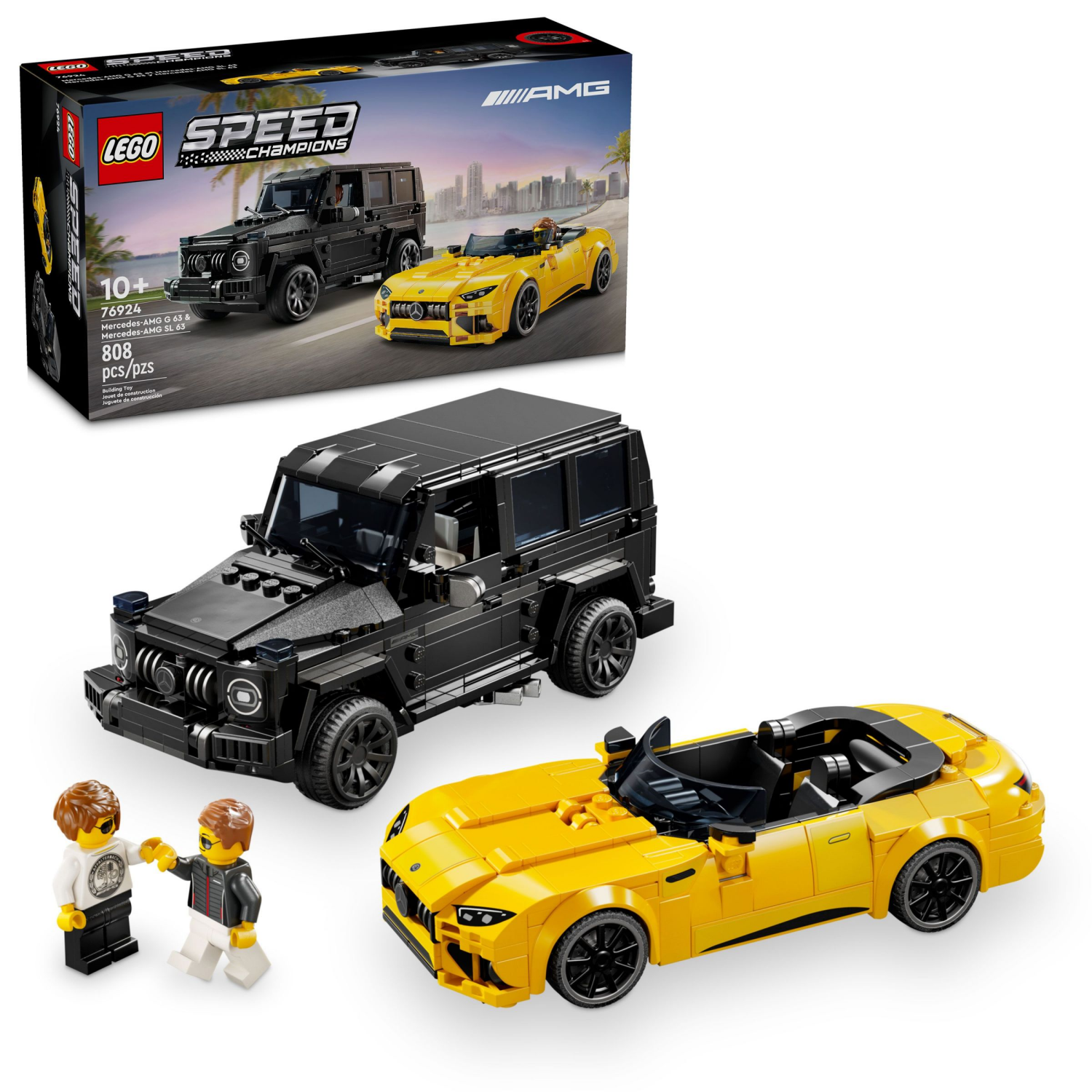 slide 1 of 6, LEGO Speed Champions Mercedes-AMG G 63 & Mercedes-AMG SL 63 F1 Toy Car 76924, 1 ct