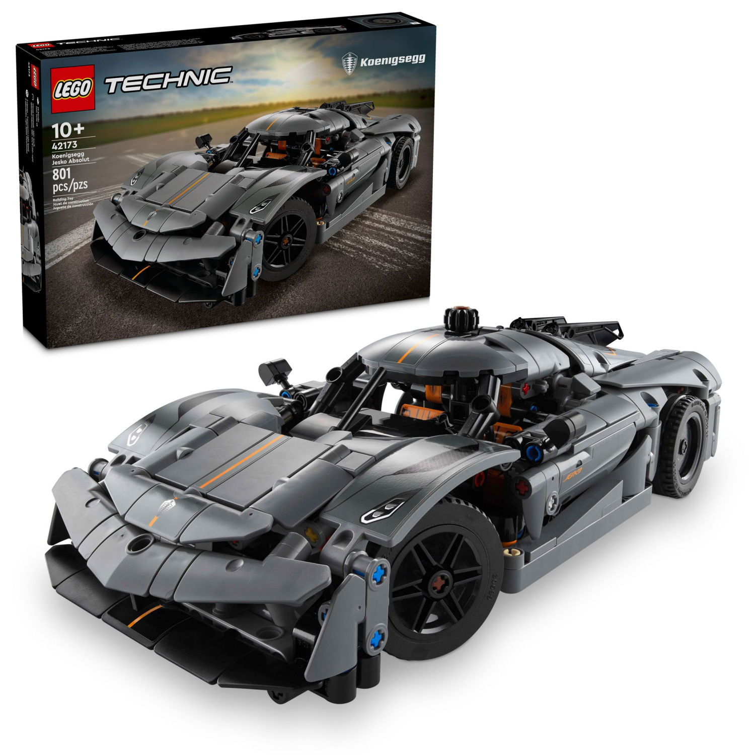 slide 1 of 6, LEGO Technic Koenigsegg Jesko Absolut Grey Hypercar Sport Car Building Toy 42173, 1 ct