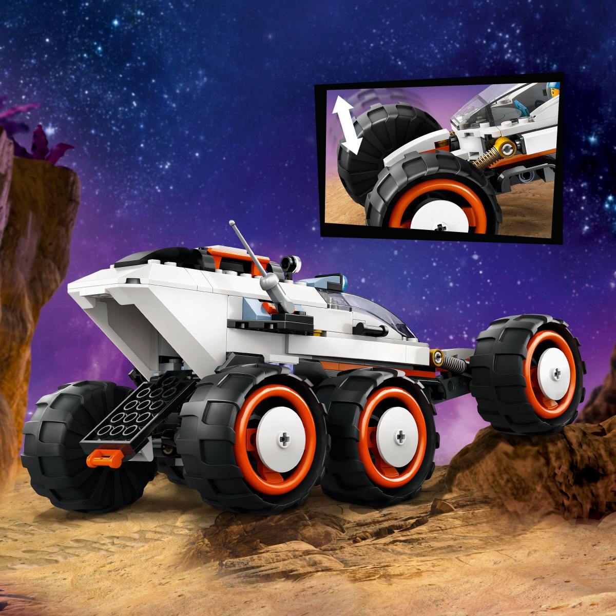 slide 2 of 4, LEGO City Space Explorer Rover and Alien Life Pretend Play Toy 60431, 1 ct