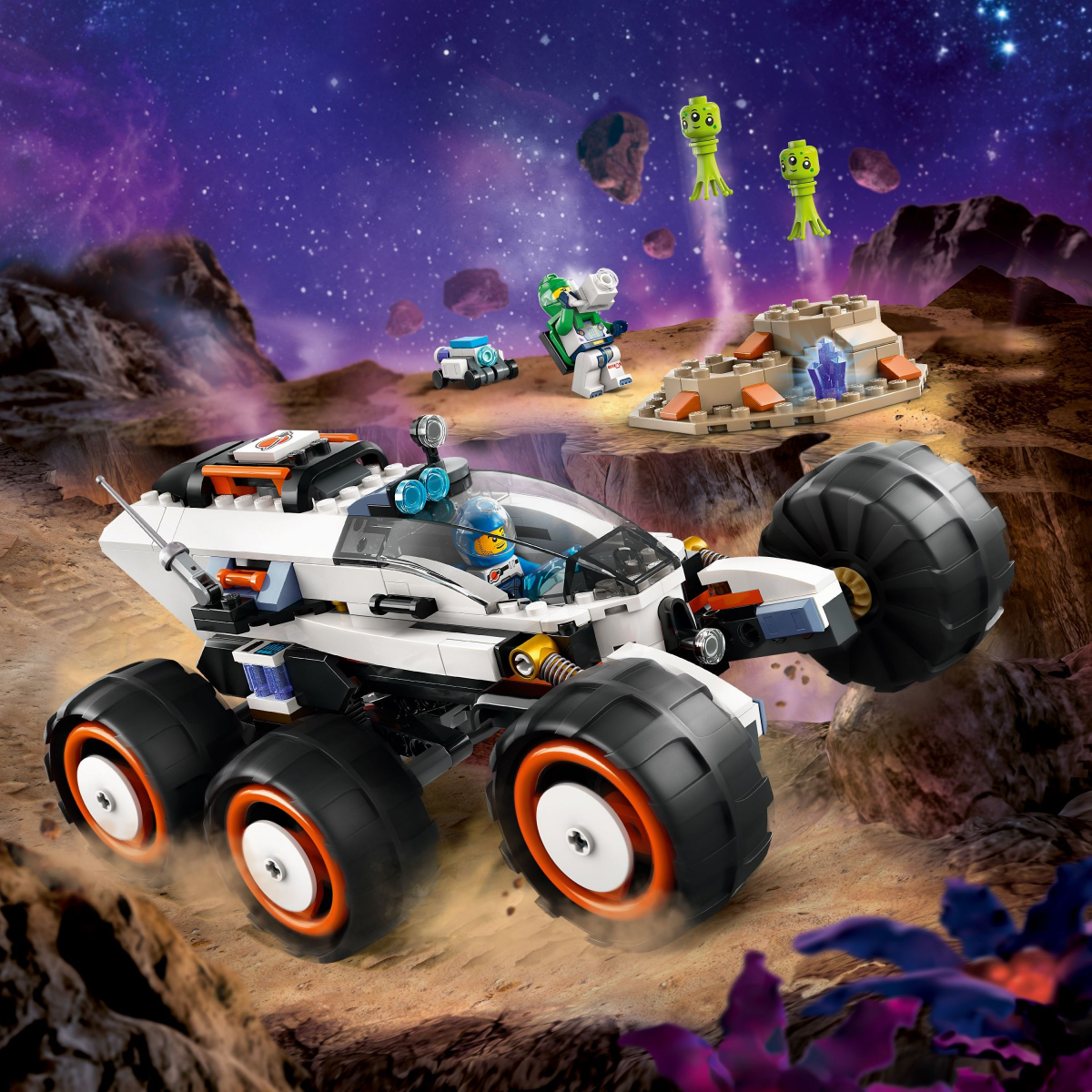 slide 3 of 4, LEGO City Space Explorer Rover and Alien Life Pretend Play Toy 60431, 1 ct