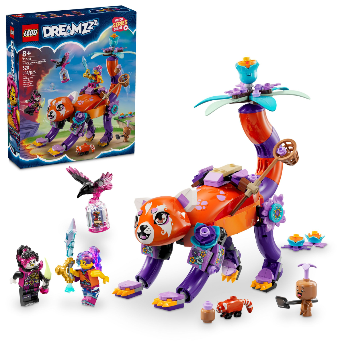 slide 1 of 4, LEGO DREAMZzz Izzies Dream Animals Toy Set, 3 Animal Building Options 71481, 1 ct