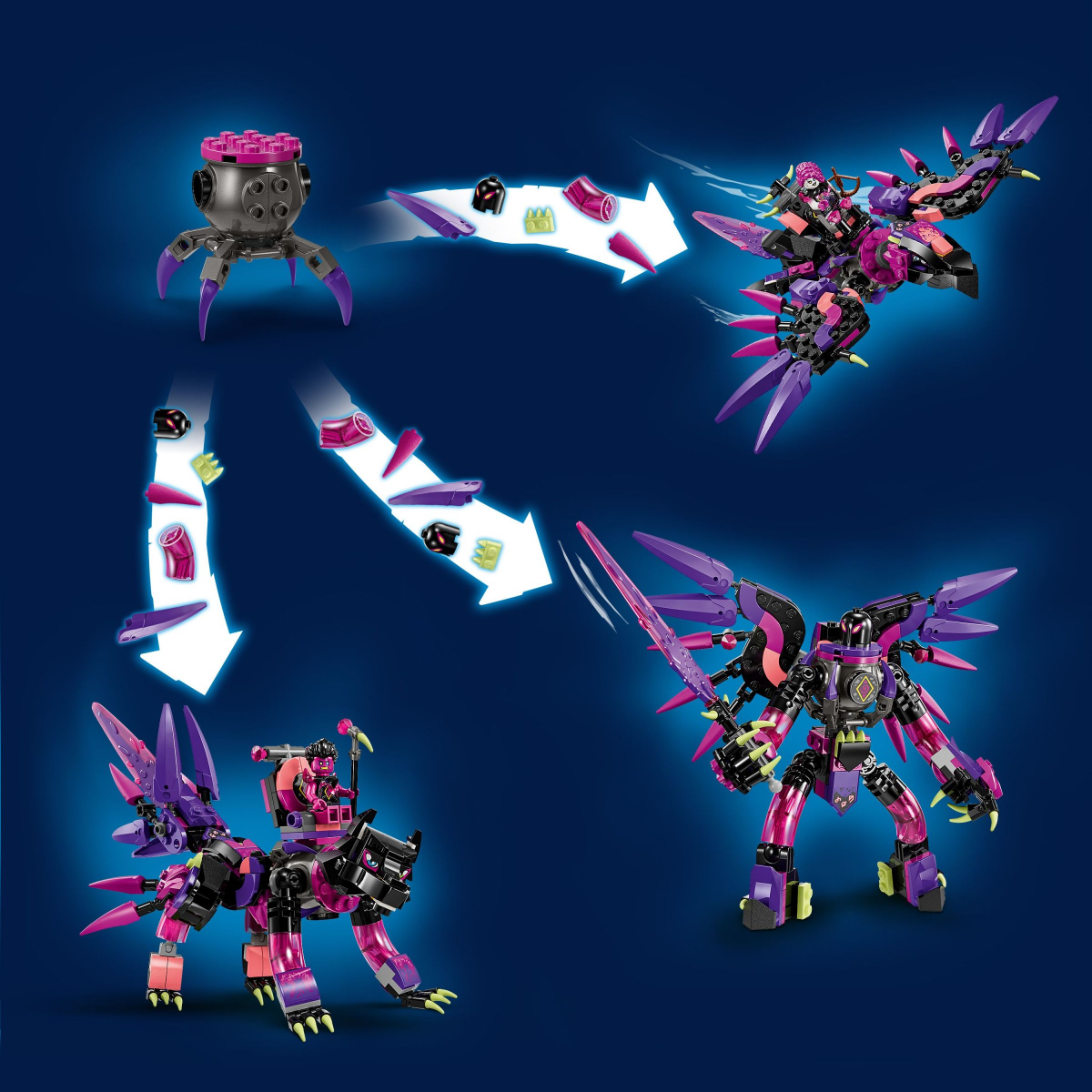 slide 3 of 4, LEGO® DREAMZzz The Never Witch's Nightmare Creatures 71483, 1 ct