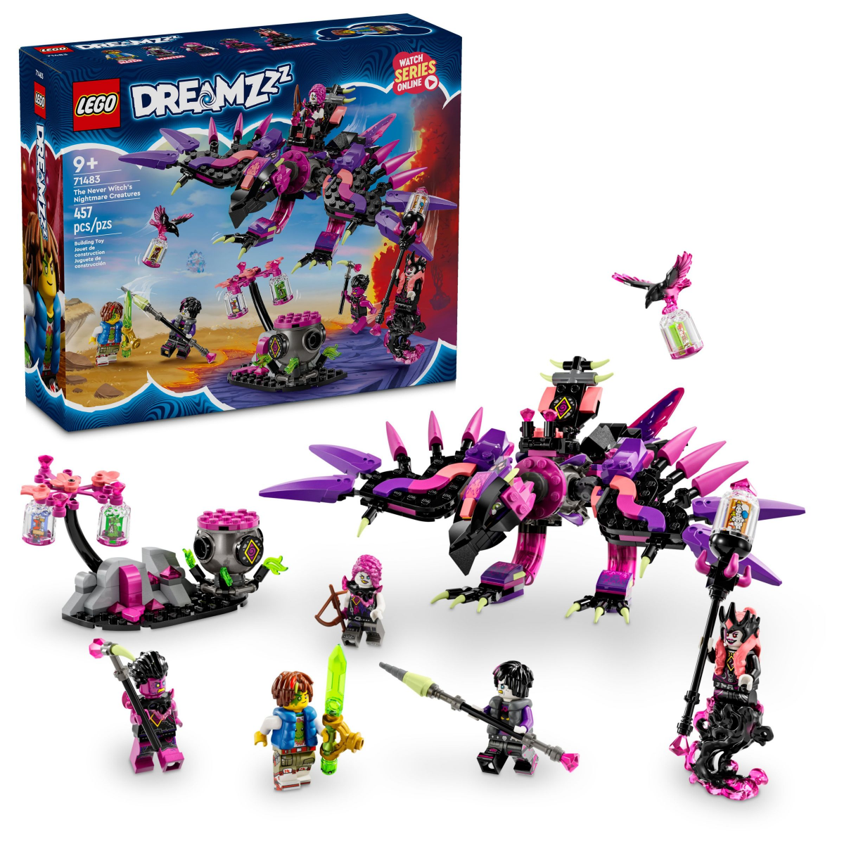 slide 1 of 4, LEGO® DREAMZzz The Never Witch's Nightmare Creatures 71483, 1 ct