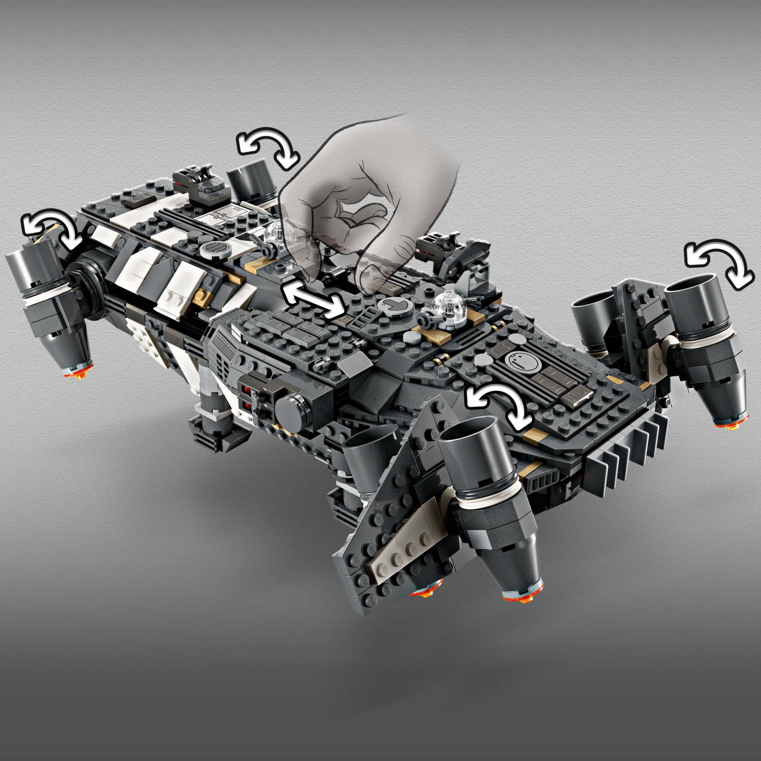 slide 3 of 6, LEGO Star Wars: Skeleton Crew The Onyx Cinder Building Toy 75374, 1 ct