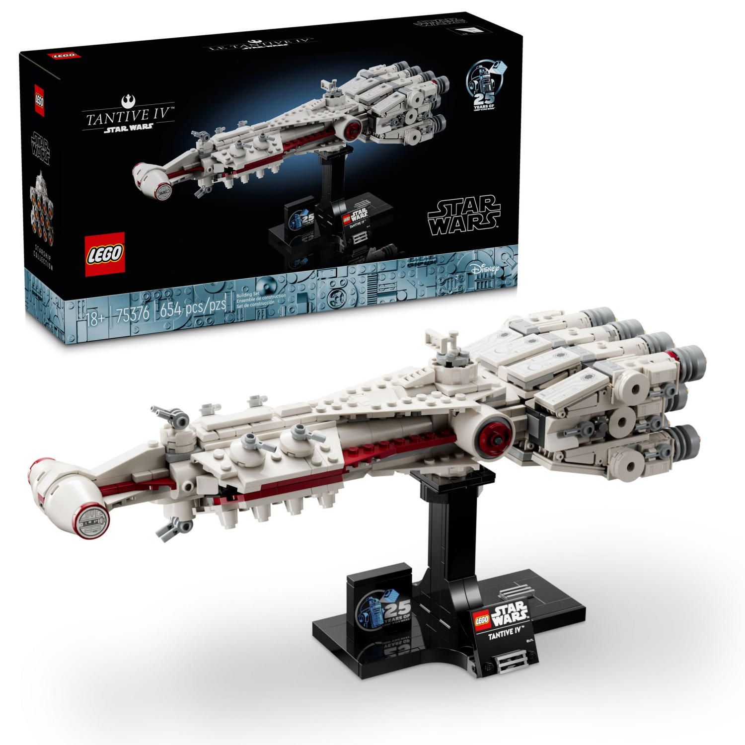 slide 1 of 6, LEGO Star Wars Tantive IV Build and Display Starship Vehicle Model 75376, 1 ct
