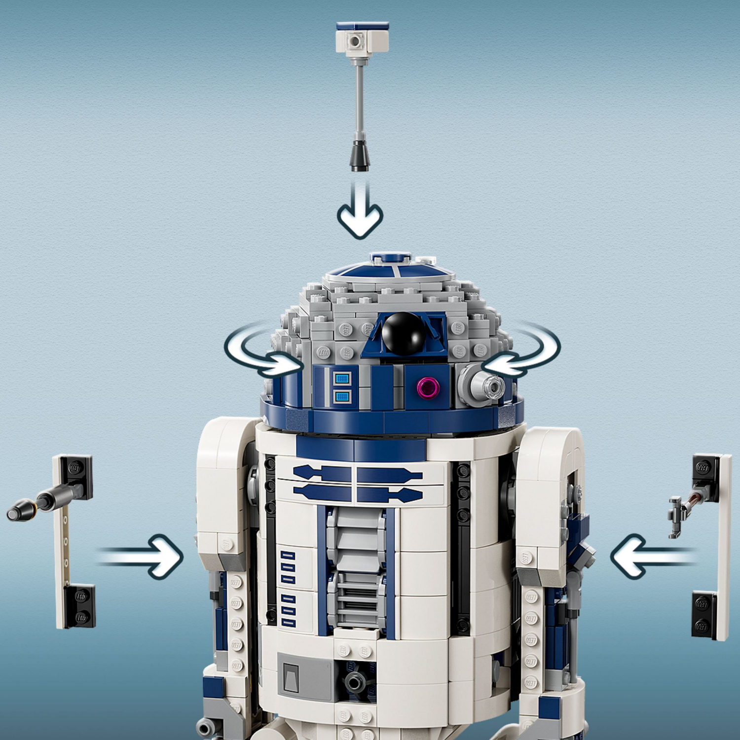 slide 3 of 6, LEGO Star Wars R2-D2 Buildable Toy Droid for Display and Play 75379, 1 ct