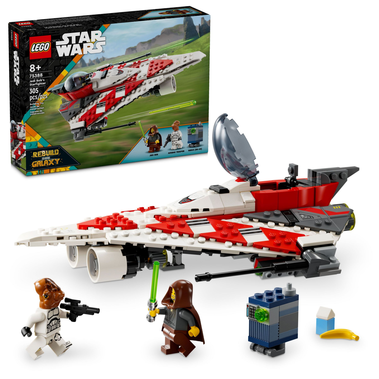 slide 1 of 6, LEGO Star Wars Jedi Bobs Starfighter Building Toy 75388, 1 ct