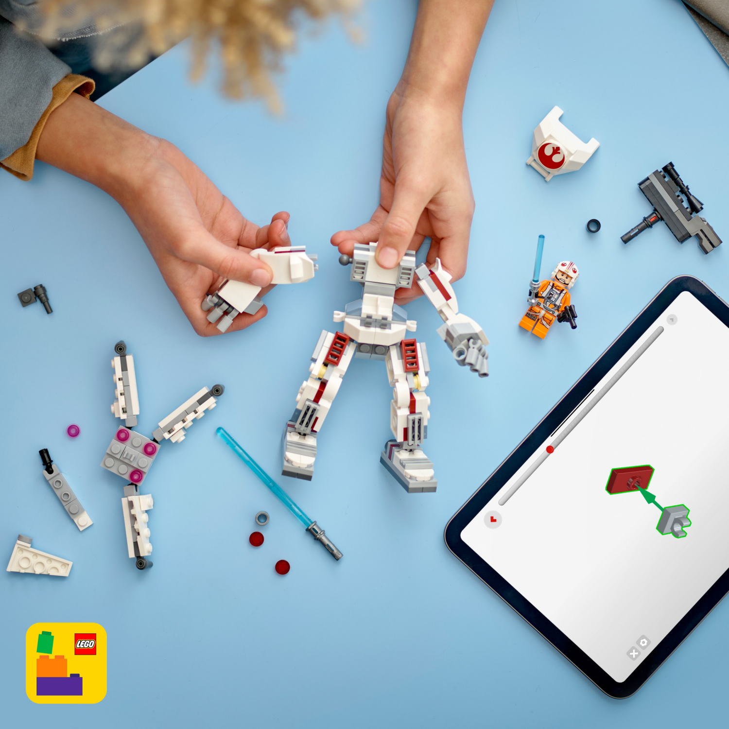 slide 6 of 6, LEGO Star Wars Luke Skywalker X-Wing Mech Buildable Action Figure 75390, 1 ct