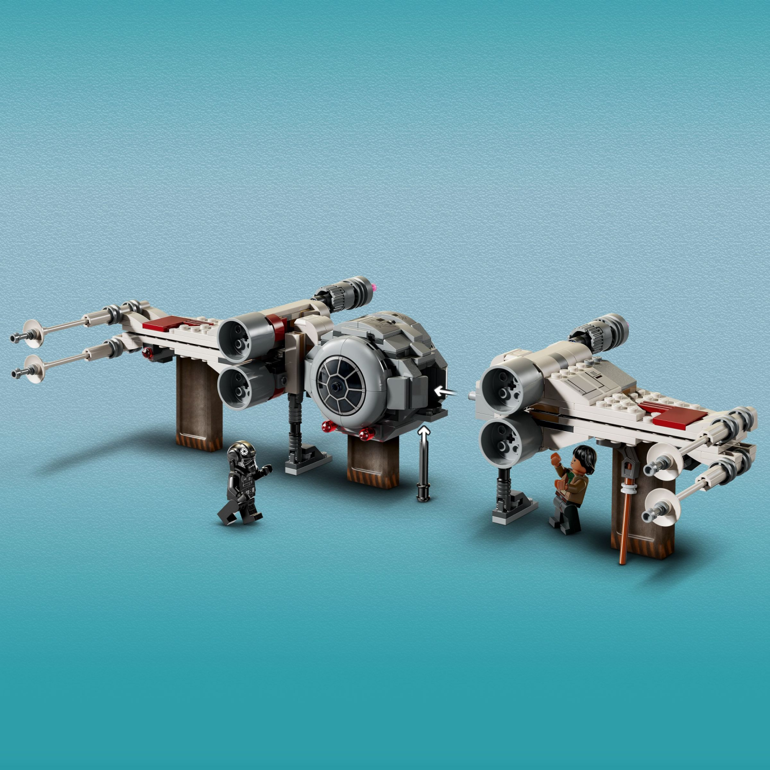 slide 3 of 6, LEGO Star Wars TIE Fighter & X-Wing Mash-up Building Set for Kids 75393, 1 ct