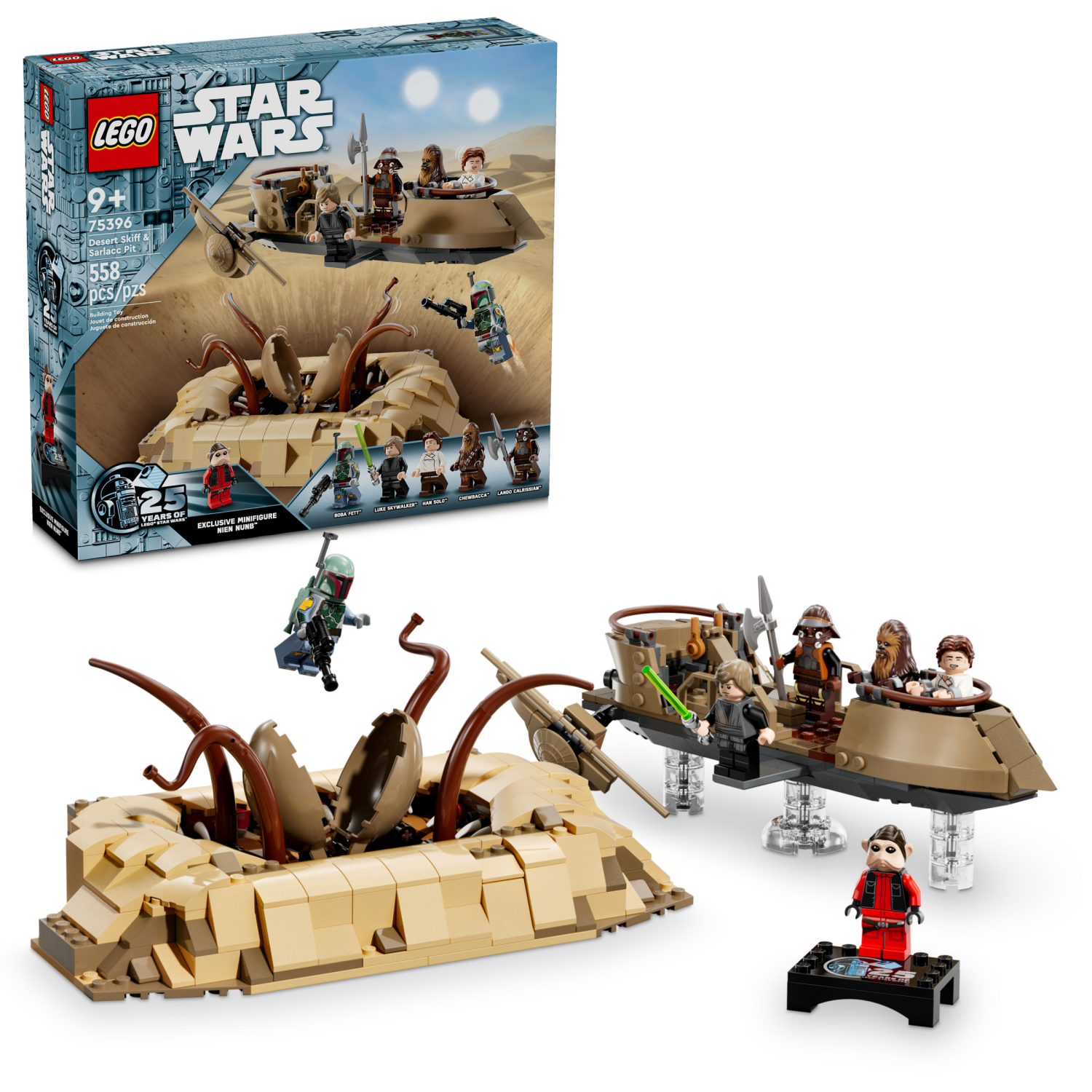 slide 1 of 6, LEGO Star Wars Desert Skiff & Sarlacc Pit Building Set 75396, 1 ct