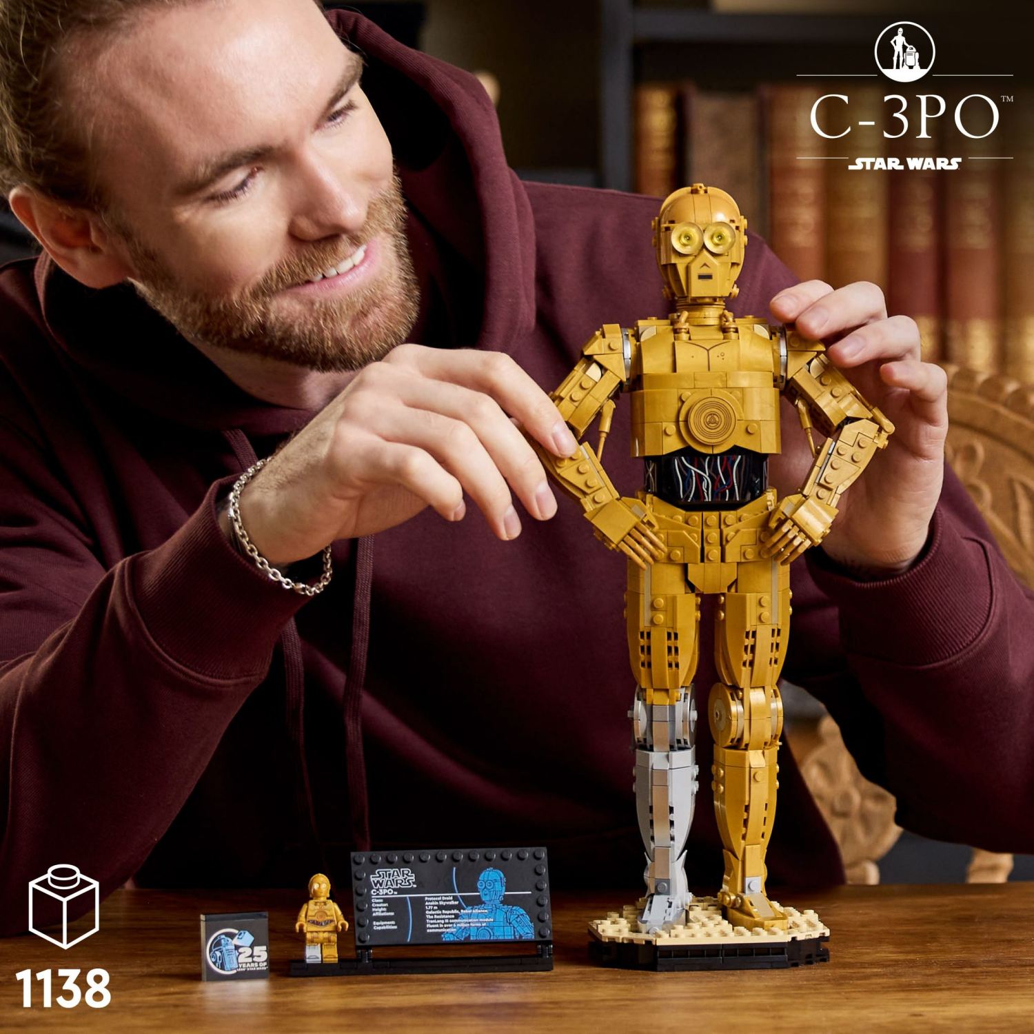 slide 2 of 6, LEGO Star Wars C-3PO Buildable Droid Figure for Build and Display 75398, 1 ct