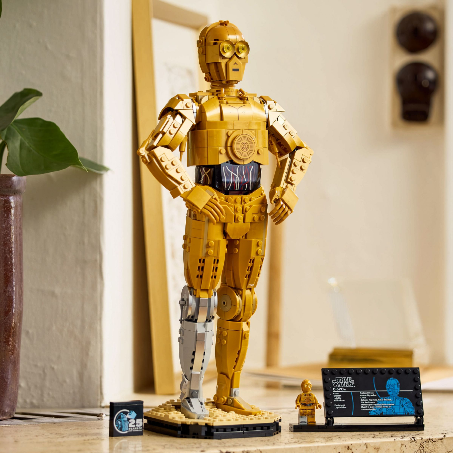 slide 5 of 6, LEGO Star Wars C-3PO Buildable Droid Figure for Build and Display 75398, 1 ct