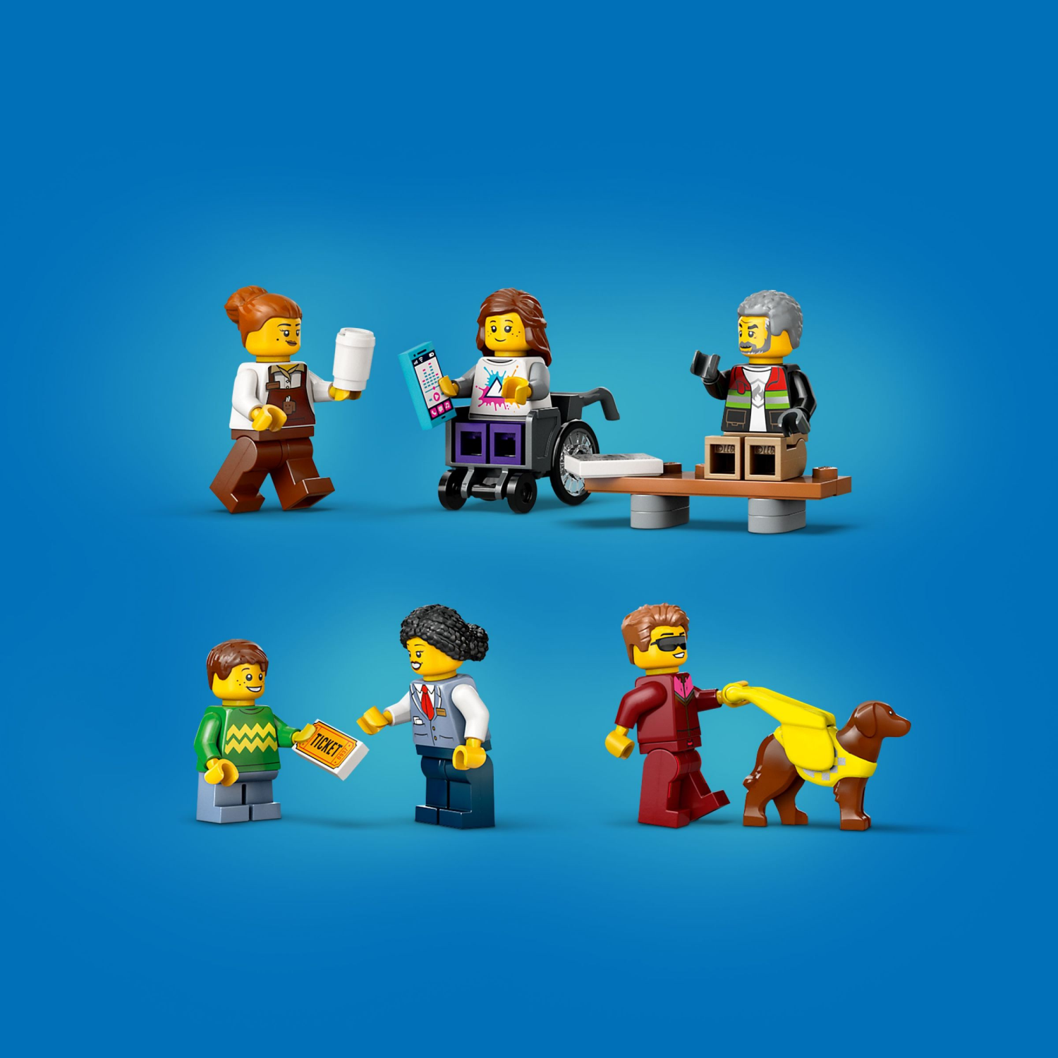 slide 6 of 6, LEGO City Downtown Streetcar and Station Toy Train Set 60423, 1 ct