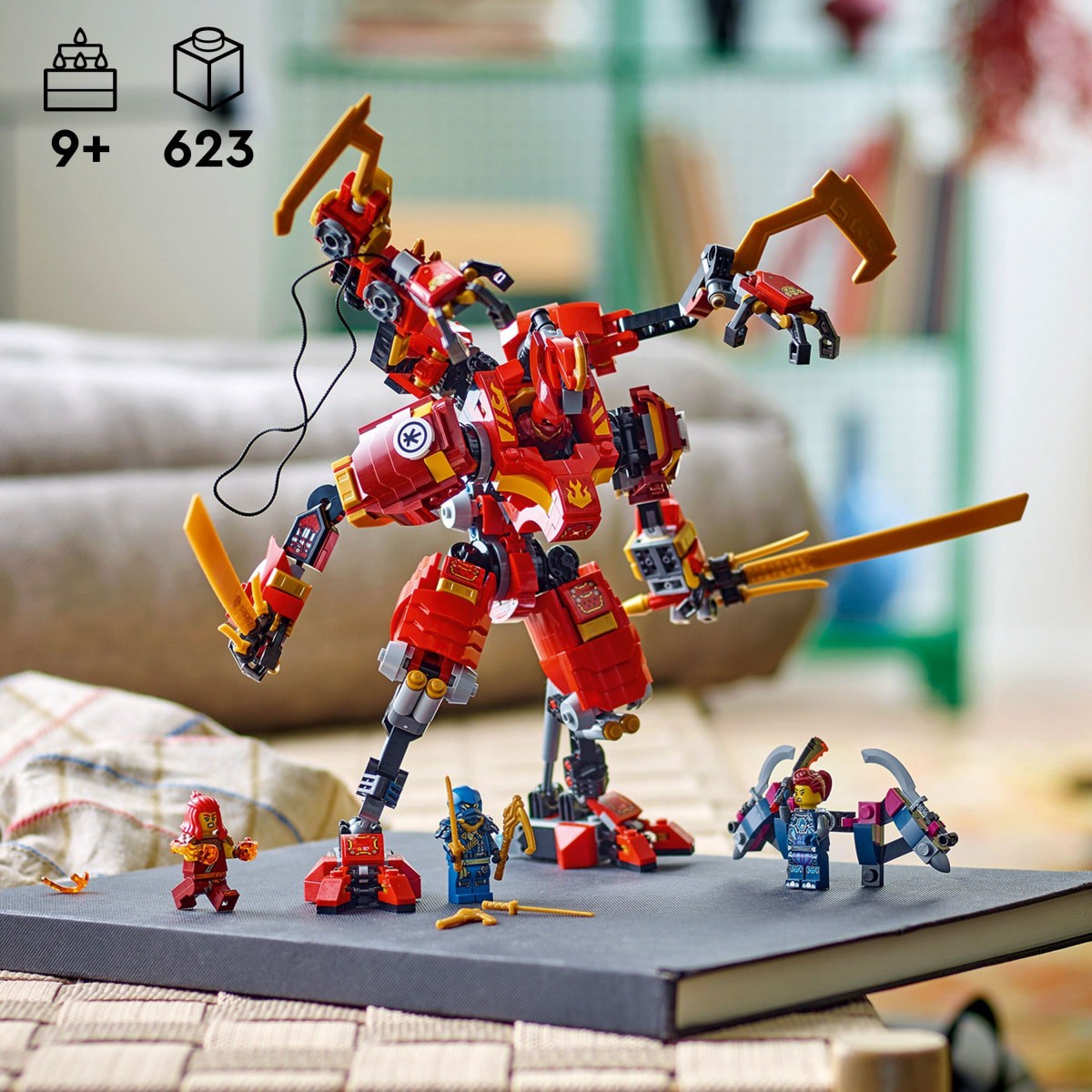 slide 19 of 21, LEGO NINJAGO Kais Ninja Climber Mech Ninja Gift Toy Set 71812, 1 ct