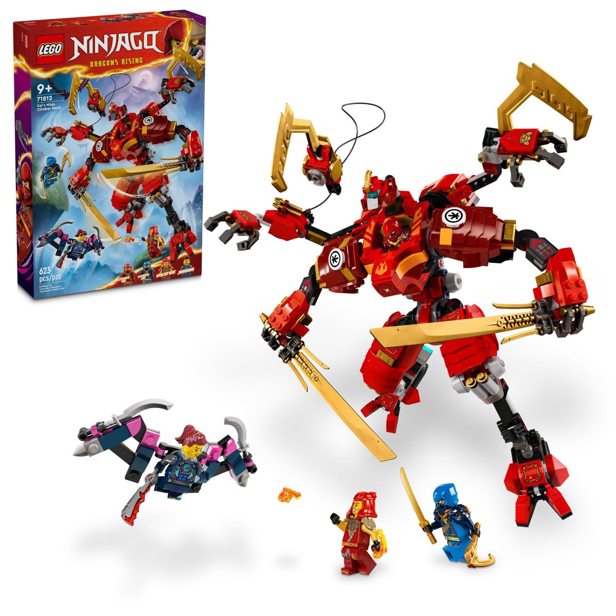 slide 1 of 21, LEGO NINJAGO Kais Ninja Climber Mech Ninja Gift Toy Set 71812, 1 ct
