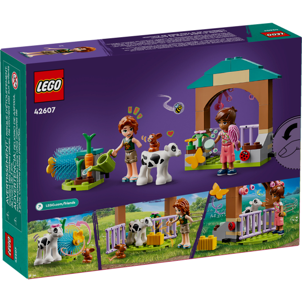slide 15 of 21, LEGO Friends Autumns Baby Cow Shed Farm Animal Toy 42607, 1 ct