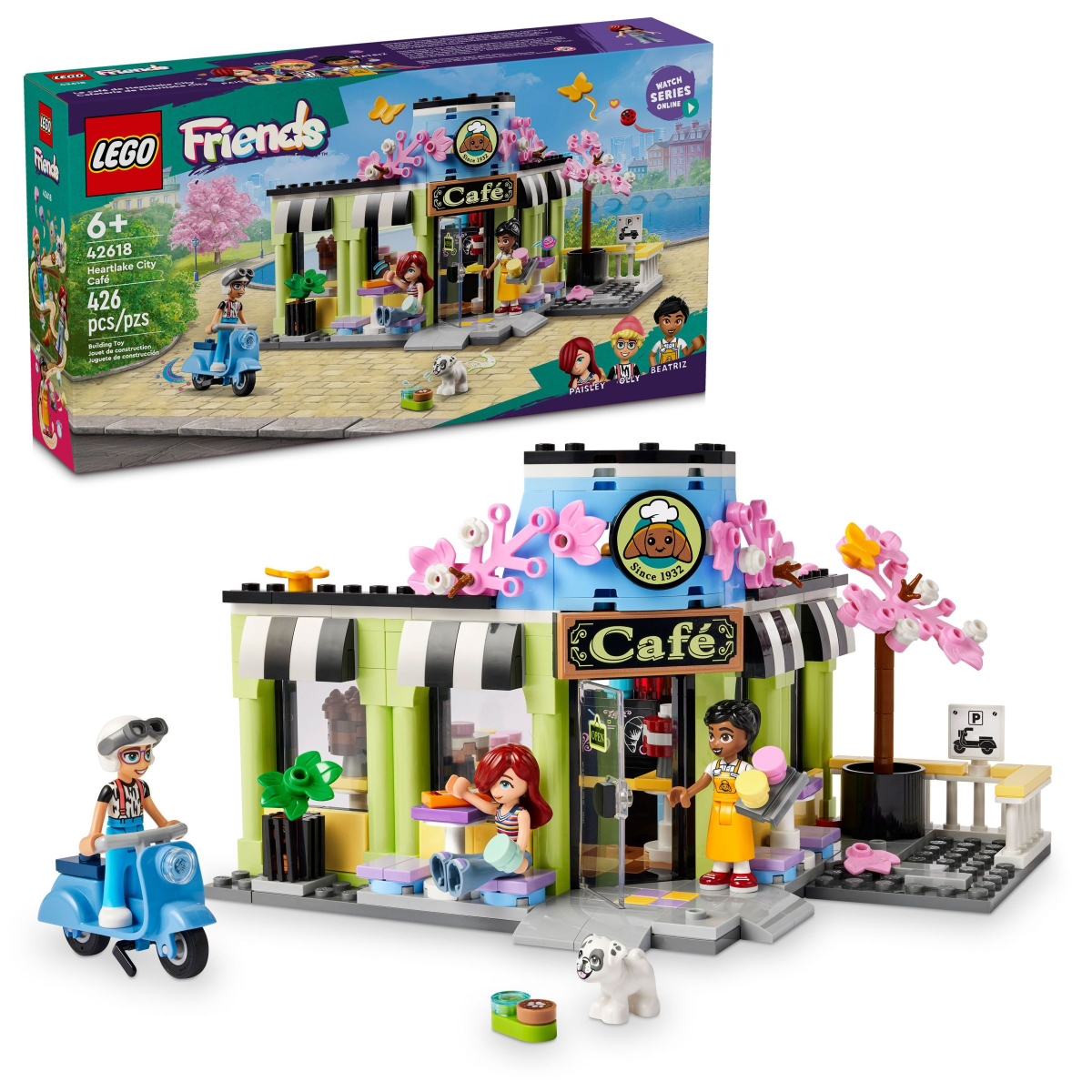 slide 1 of 4, LEGO Friends Heartlake City Café Shop Toy with Mini Dolls 42618, 1 ct