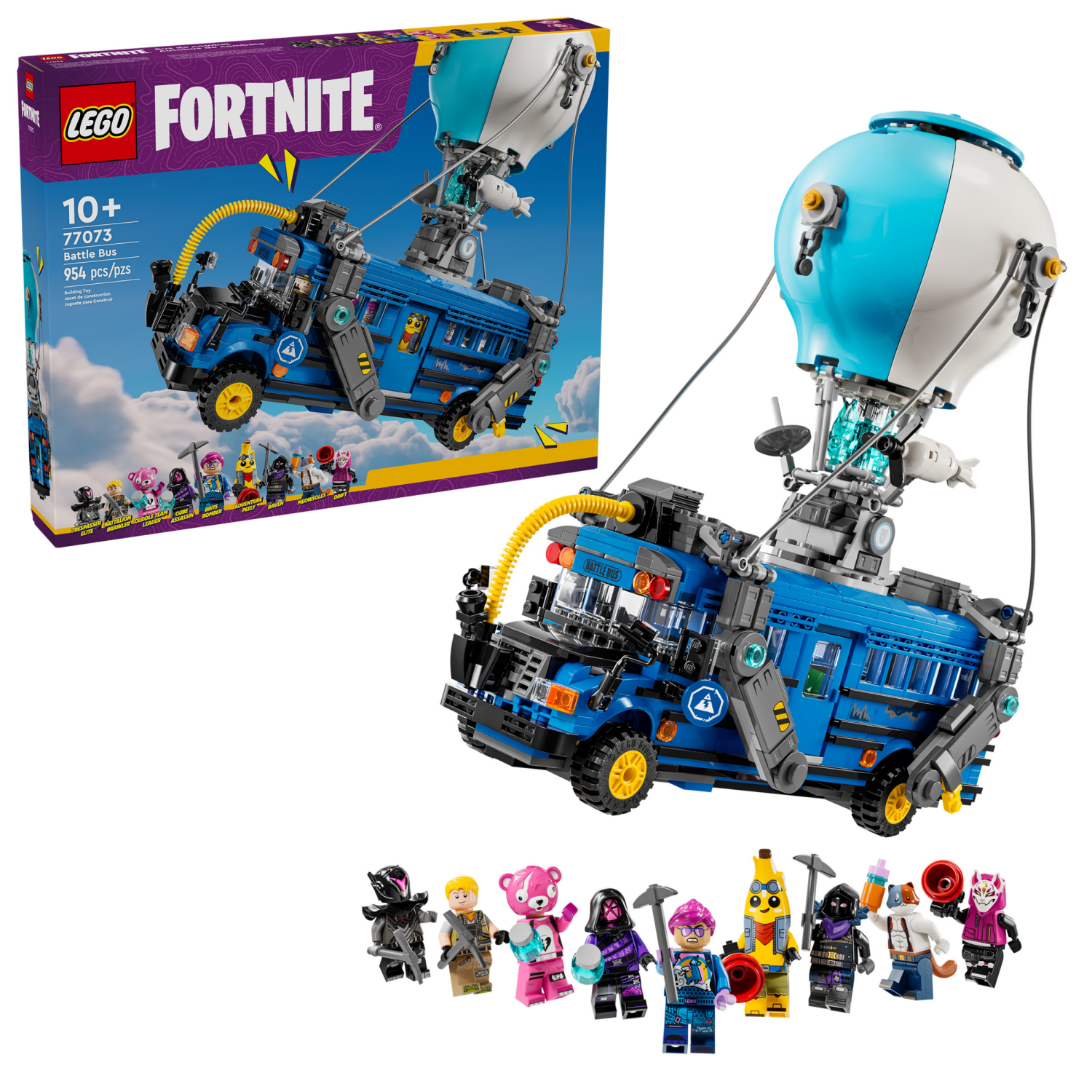 slide 1 of 6, LEGO Fortnite Battle Bus Collectible Building Toy 77073, 1 ct