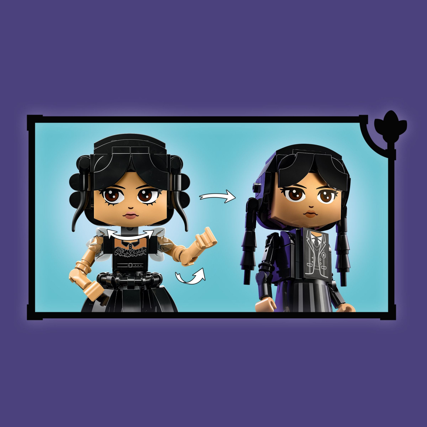 slide 3 of 6, LEGO Wednesday Addams Figure and Buildable Toy Doll 76780, 1 ct