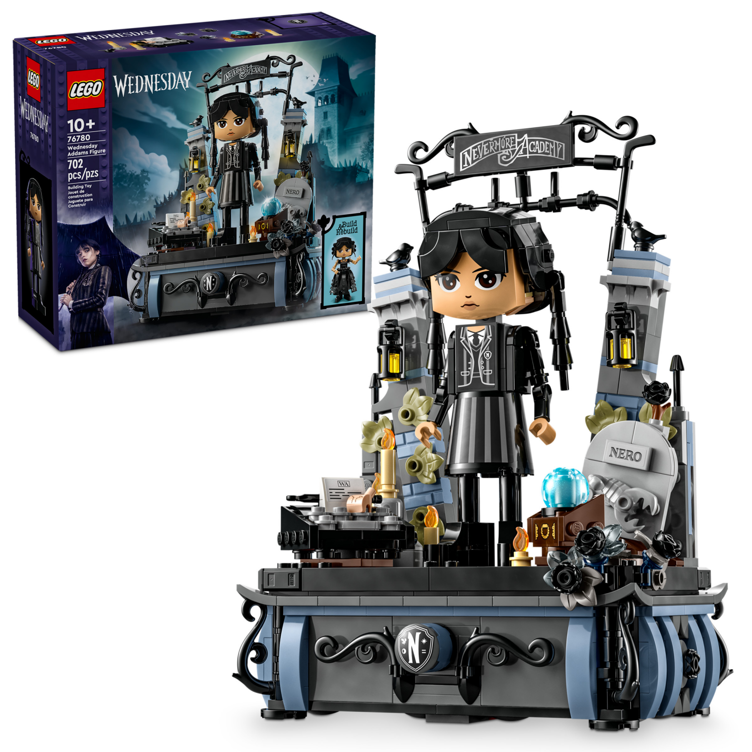 slide 1 of 6, LEGO Wednesday Addams Figure and Buildable Toy Doll 76780, 1 ct