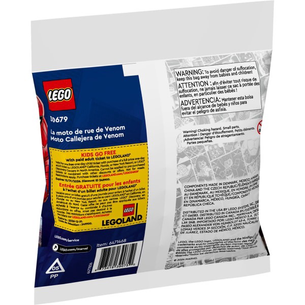 slide 12 of 13, LEGO Marvel Venom Street Bike Building Toy 30679, 1 ct