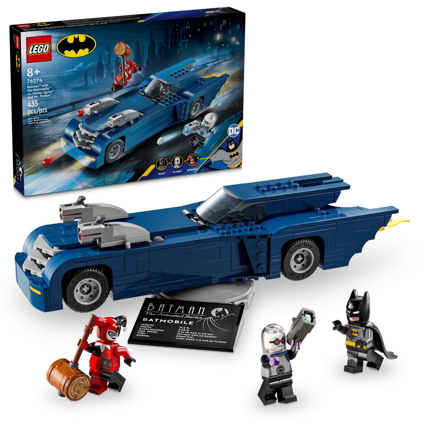 slide 1 of 6, LEGO DC Batman: Batman with the Batmobile vs. Harley Quinn & Mr. Freeze 76274, 1 ct