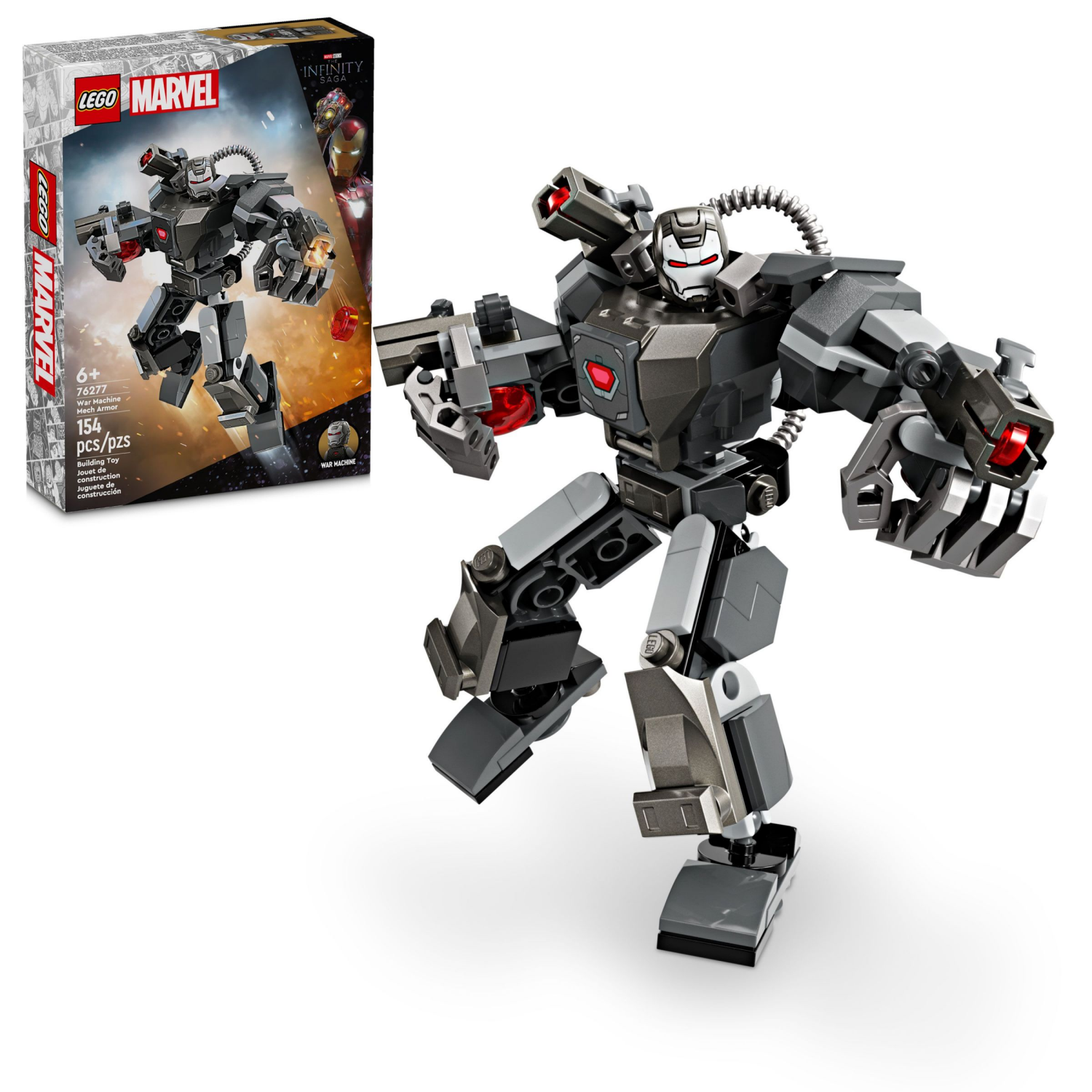slide 1 of 6, LEGO® War Machine Mech Armor 76277, 154 ct