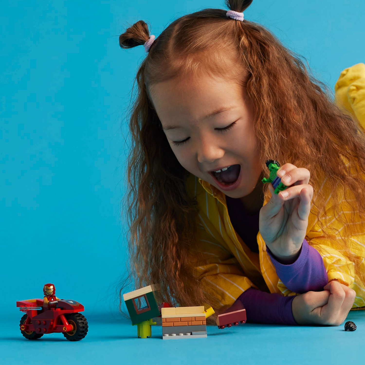 slide 3 of 6, LEGO Marvel Iron Man with Bike and The Hulk Building Toy 76287, 1 ct