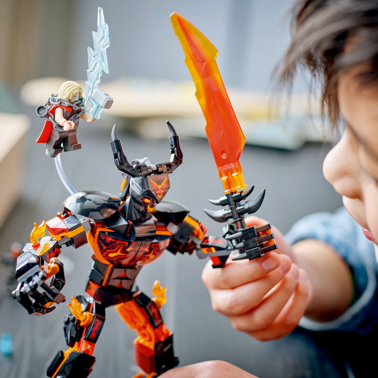 slide 5 of 6, LEGO Marvel Thor vs. Surtur Construction Figure Building Toy 76289, 1 ct