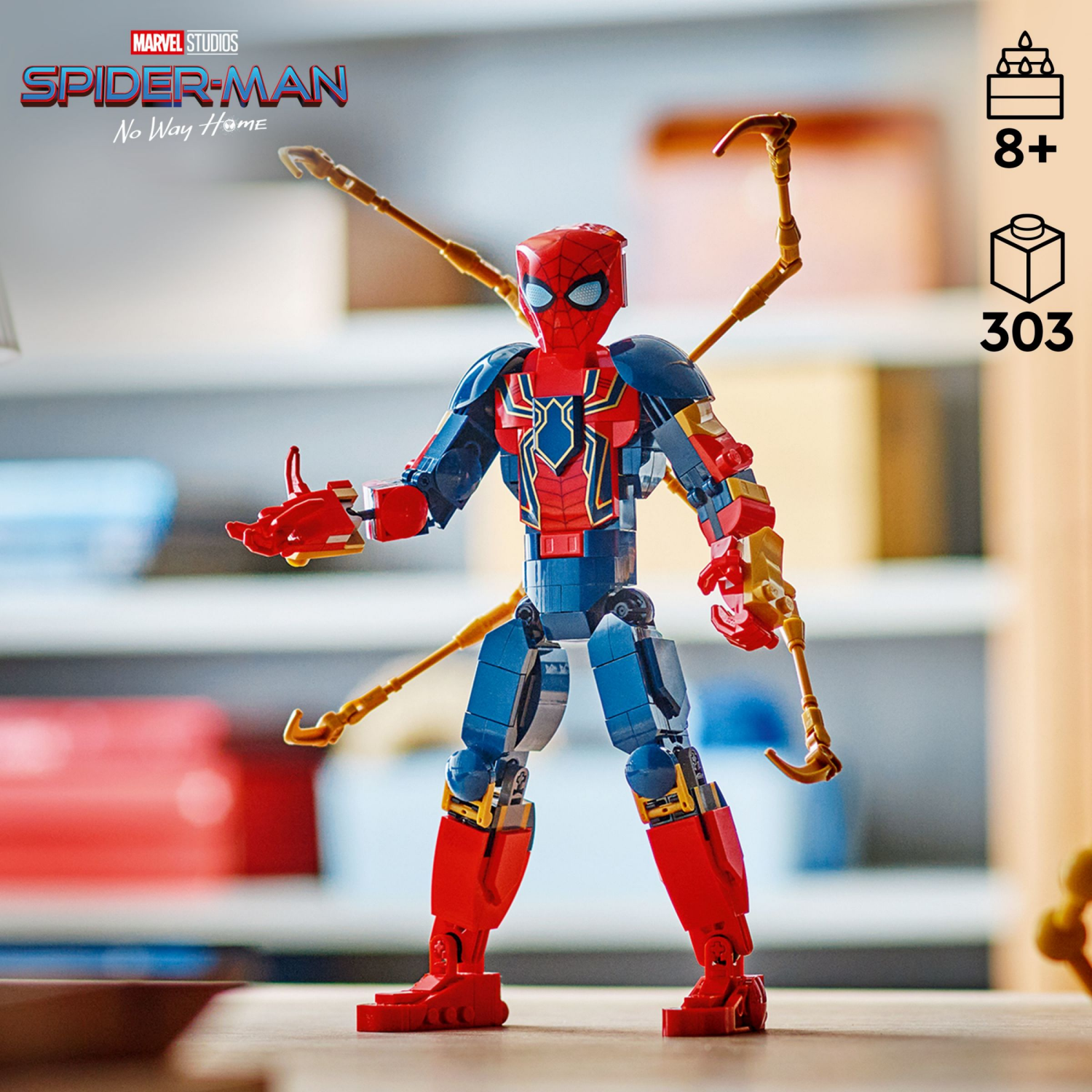 slide 2 of 6, LEGO Marvel Iron Spider-Man Construction Figure Marvel Toy 76298, 1 ct