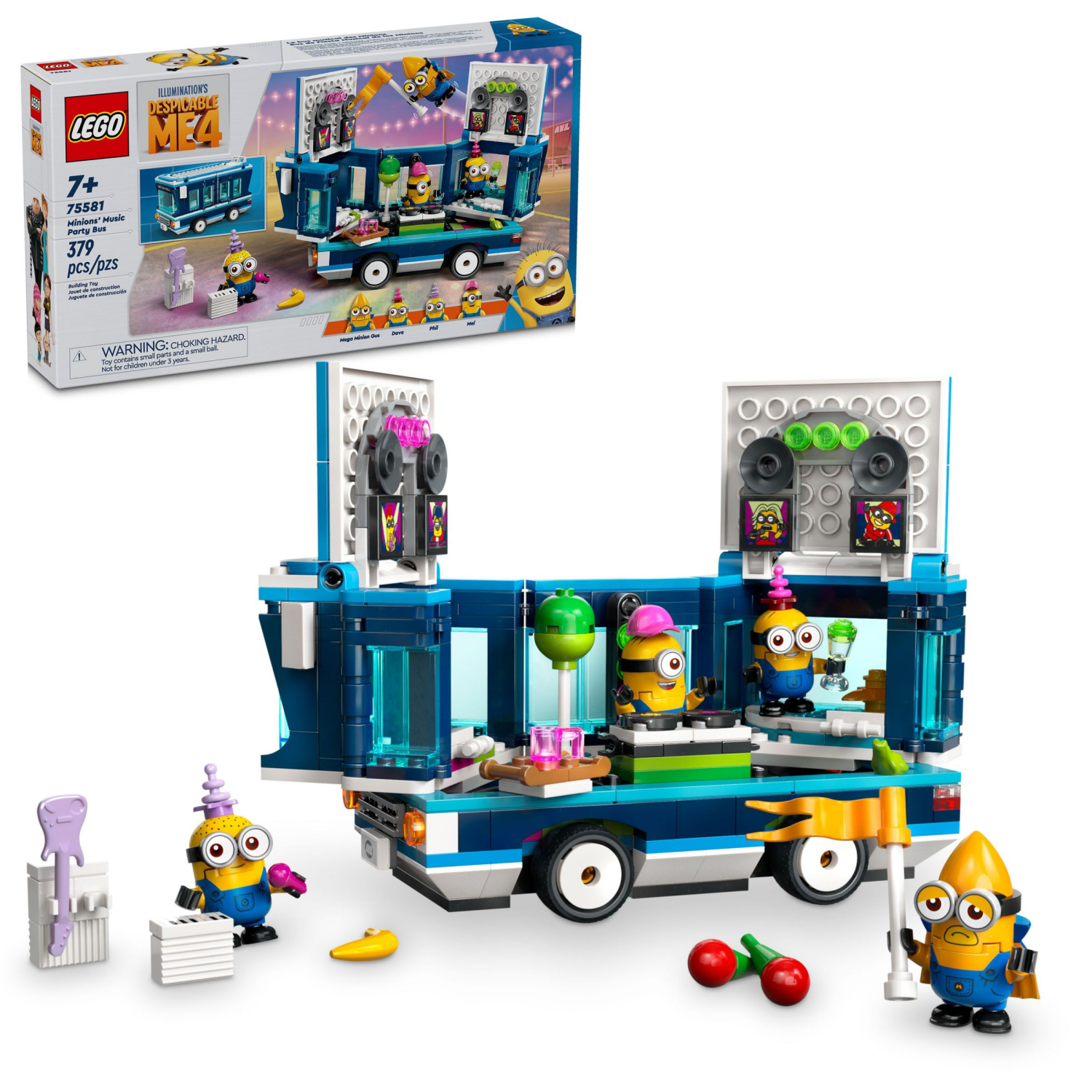 slide 1 of 6, LEGO® 75581 Despicable Me 4 Minions Music Party Bus Set, 1 ct