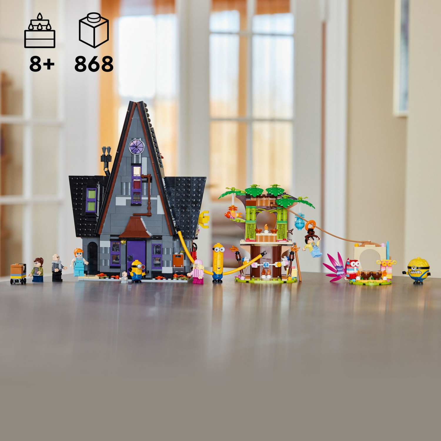 slide 2 of 6, LEGO Despicable Me 4 Minions and Gru's Family Mansion, Minions Toy House, 75583, 1 ct