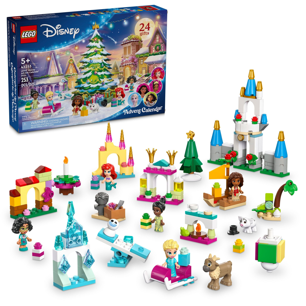 slide 1 of 21, LEGO Disney Advent Calendar 2024 Buildable Christmas Toy for Kids 43253, 1 ct