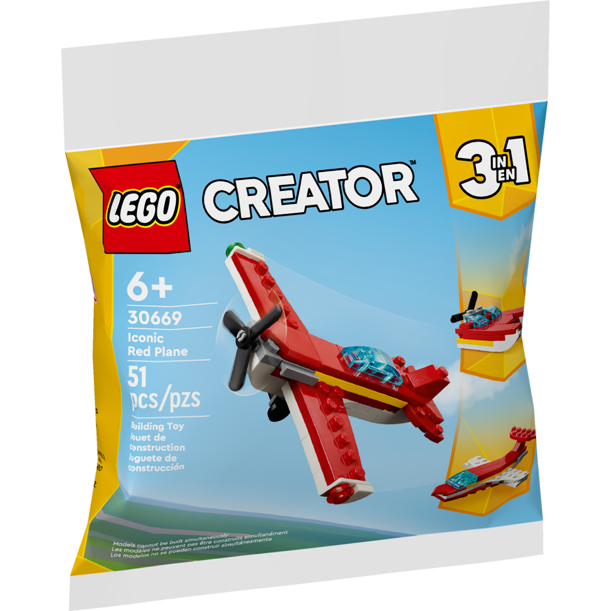 slide 1 of 17, LEGO Creator Iconic Red Plane 30669, 1 ct