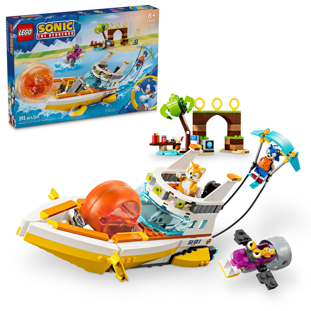 slide 1 of 4, LEGO Sonic the Hedgehog: Tails Adventure Boat Video Game Toy Building Set 76997, 1 ct