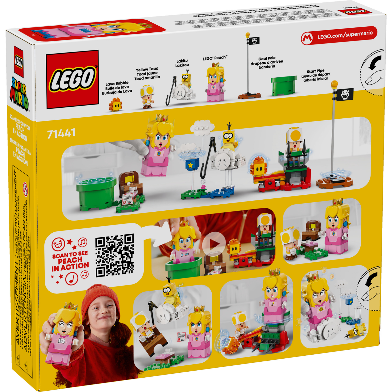 slide 4 of 6, LEGO Super Mario Adventures with Interactive LEGO Peach Princess Toy 71441, 1 ct