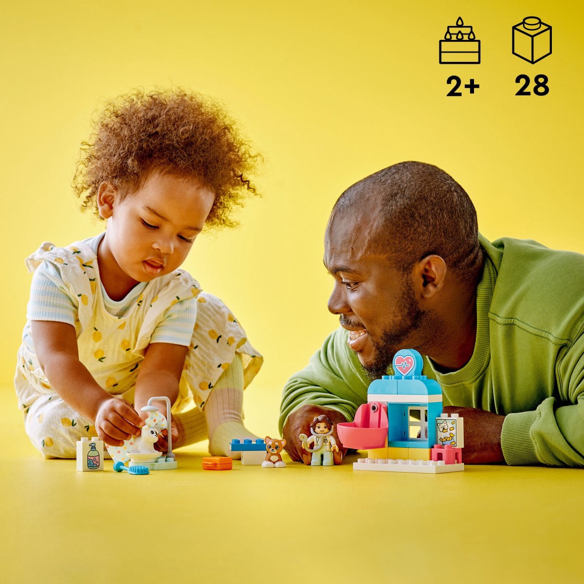 slide 17 of 21, LEGO DUPLO Town Visit to the Vet Clinic Toy, Pretend Play Toy 10438, 1 ct