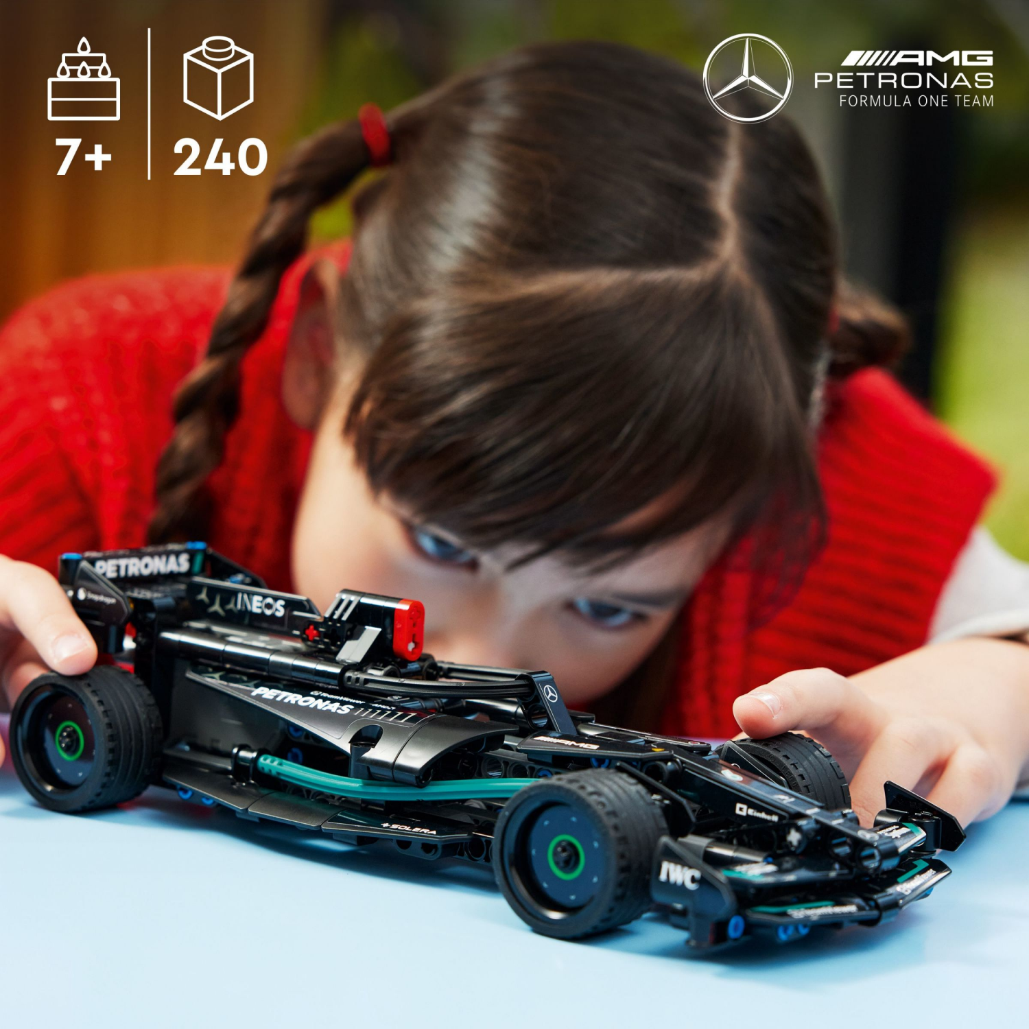 slide 2 of 6, LEGO Technic Mercedes-AMG F1 W14 E Performance Pull-Back Race Car Toy 42165, 1 ct